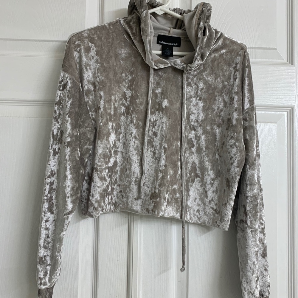 CALIFORNIAN STITCH Velvet Hoodie size M